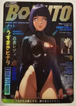 Hinata Boruto Anime Sexy Waifu Comic Card - Image 2