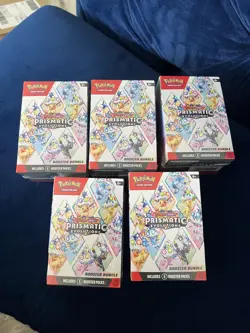 Pokemon TCG Prismatic Evolutions Booster Bundles Sealed x5 Fast Free Shipping - Image 1