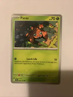 Paras Common SV09: Journey Together 004/159 English Pokemon Card - Image 1