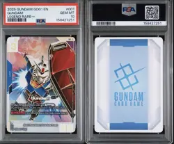 Gundam Card Game 2025 GD01 Gundam #001 Legend Rare++ EN PSA 10 Graded - Image 3