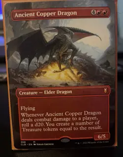 MTG Ancient Copper Dragon Borderless Commander Legends: Battle for Baldur's Gate - Image 1