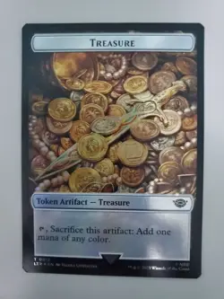 MTG Treasure (12) / Food (11) LotR:Tales Of Middle-earth Foil Double Sided Token - Image 1
