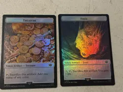 2 x mtg foil token Food // Treasure, 0011/0012, Lord of the Rings, unplayed - Image 2
