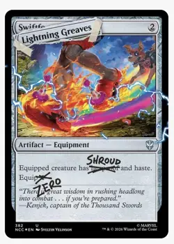 MTG Secret Lair Drop Lightning Greaves Deadpool Pool party Foil - Image 1