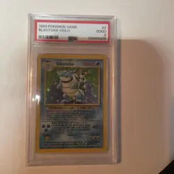 pokemon Tcg 1999 Psa Good 2 Base Set Blastoise Holo #2 - Image 2