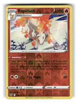 Rapidash 022/195 Holo Rare Silver Tempest Pokemon Reverse Holo Near Mint - Image 1