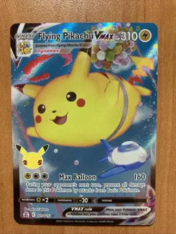 Flying Pikachu VMAX 007/025 Celebrations Pokemon Card TCG NM Fast Shipping - Image 1
