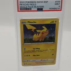 Pokemon Pikachu SWSH039 SWSH Promo Holo PSA 9 60HP 2020 English Ariga - Image 5