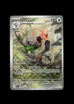 Unfezant 150/086 SV: Black Bolt Illustration Rare Pokemon TCG NM - Image 1