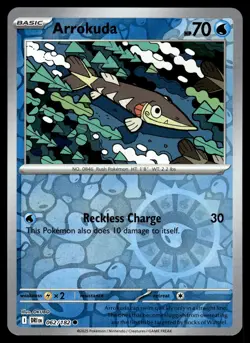 ARROKUDA 062/182 Common Destined Rivals Pokemon Reverse Holo NM - Image 1