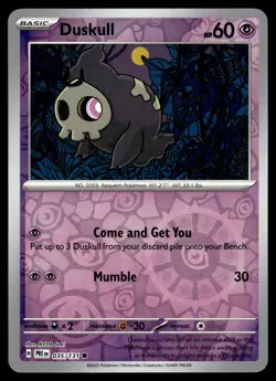 DUSKULL - 035/131 Common Prismatic Evolutions Pokemon Reverse Holo NM - Image 1