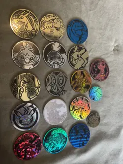 Lot of 18x Official Pokemon TCG Coins (No Duplicates) - Image 2