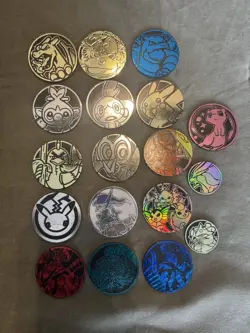 Lot of 18x Official Pokemon TCG Coins (No Duplicates) - Image 3