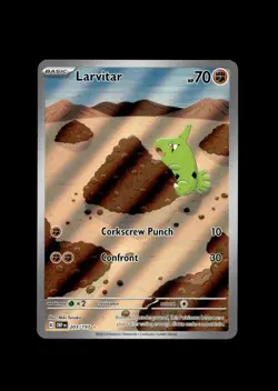 Pokemon TCG Larvitar 203/197 Sv03: Obsidian Flames IR Near Mint - Image 1