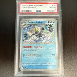 Pokemon TCG Crabominable 042/142 SCR PSA 10 Rare Stage 1 160HP 250Atk English - Image 1