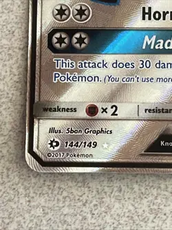 Tauros GX (Full Art) 144/149 SM Base Set Pokemon Holo, Near Mint - Image 2