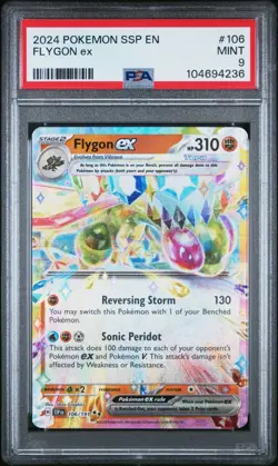 2024 POKEMON SSP EN-SURGING SPARKS #106 FLYGON EX PSA 9 - Image 1
