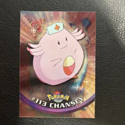 2000 Topps Pokemon Animation Series #113 Chansey Foil - Image 1