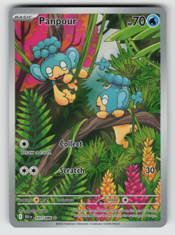 Panpour Pokemon Black Bolt 101/086 Full Art Illustration Rare NM - Image 1