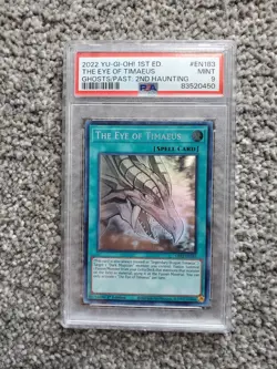 Yugioh PSA 9 MINT The Eye of Timaeus GFP2-EN183 Ghost Rare 1st Ed 2022 - Image 1