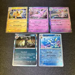Pokemon Eeveelution Lot | 5 Card Lot | Holo & Reverse | Prismatic Evolutions | - Image 1