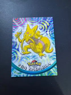 Topps Pokemon Kadabra 64 Series 1 Card Blue Topps Trading Card Vintage - Image 1