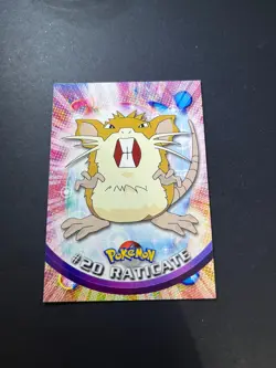 Topps Pokemon Raticate 20 Series 1 Card Blue Topps Trading Card Vintage - Image 1