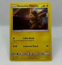 Detective Pikachu SM190 Black Star Promo Holo Pokemon Card - Image 1