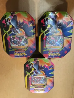 Pokemon TCG Mega Charizard X-EX (3) Tin Lot/ (12) Booster Packs / With Holos - Image 1