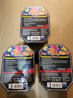 Pokemon TCG Mega Charizard X-EX (3) Tin Lot/ (12) Booster Packs / With Holos - Image 2