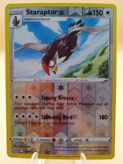 2022 Pokemon Brilliant Stars Reverse Holo Staraptor #119 - Image 1