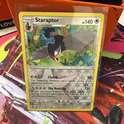Reverse Holo Staraptor 83/111 Rare SM - Crimson Invasion Pokemon TCG NM - Image 1