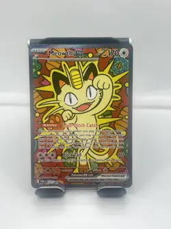 Pokemon TCG Mega Evolutions Perfect Order Meowth EX SIR 121/88 - Image 1