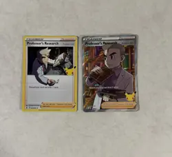 Lot of 2 Professor's Research 023/025 and 024/025 Pokemon Celebrations - NMT - Image 1