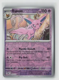 Espeon #033/131 Sv Prismatic Evolutions Holo Rare Pokemon TCG NM - Image 1
