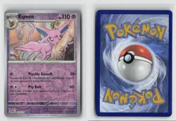 Espeon #033/131 Sv Prismatic Evolutions Holo Rare Pokemon TCG NM - Image 3
