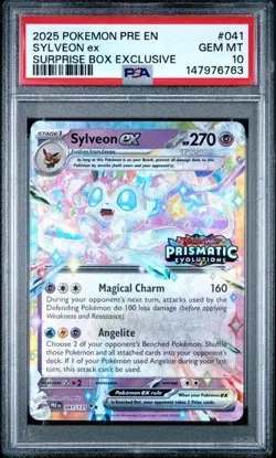 PSA 10 - 2025 Pokemon Prismatic Suprise Stamped SLYVEON EX 041 (6763) - Image 1