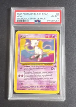 2000 Mew #8 Black Star League Pokemon Promo PSA 8 - Image 1