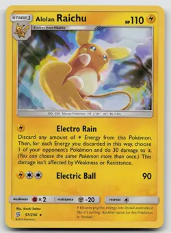 Alolan Raichu 57/236 Holo Rare Unified Minds Pokemon Holo Near Mint - Image 1