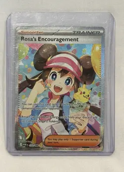 Pokemon TCG Rosa's Encouragement 123/088 Perfect Order Rare Full Art Holo - Image 3