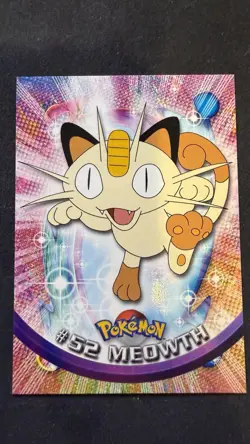 Meowth #52 1999 Topps Pokemon TV Animation Edition Series 1 Blue Logo - Image 1