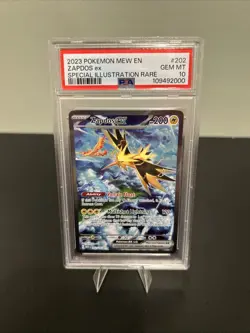 2023 POKEMON MEW EN-151 #202 ZAPDOS ex SPECIAL ILLUSTRATION RARE PSA 10 - Image 1