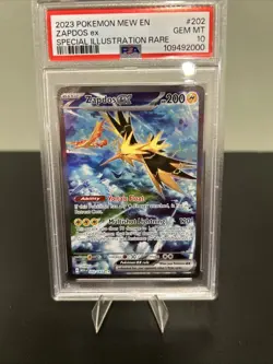 2023 POKEMON MEW EN-151 #202 ZAPDOS ex SPECIAL ILLUSTRATION RARE PSA 10 - Image 2