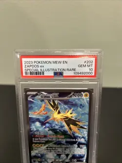 2023 POKEMON MEW EN-151 #202 ZAPDOS ex SPECIAL ILLUSTRATION RARE PSA 10 - Image 3