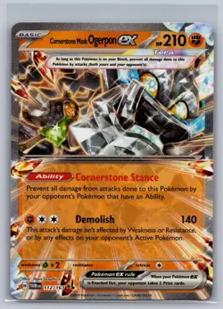Cornerstone Mask Ogerpon ex 112/167 Double Rare Twilight Masquerade Pokemon NM - Image 1