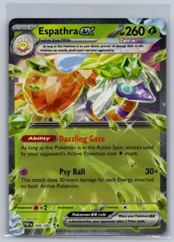 Espathra ex 006/091 Double Rare Paldean Fates Pokemon Near Mint - Image 1
