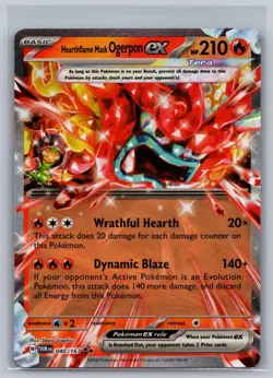 Hearthflame Mask Ogerpon ex 040/167 Double Rare Twilight Masquerade Pokemon NM - Image 1