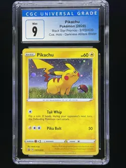 CGC 9 Pikachu COSMOS HOLO Black Star PROMO card SWSH039 Pokemon 2020 NM - Image 1