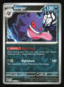 Gengar 057/091 Reverse Holo Near Mint Pokemon TCG S&V Paldean Fates PAF - Image 1