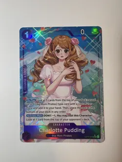 One Piece TCG Charlotte Pudding OP11-070 SR Alt Art A Fist of Divine Speed OP11 - Image 1